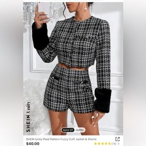 SHEIN Plaid Shorts Set